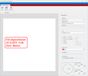 Screenshot Stempelverwaltung